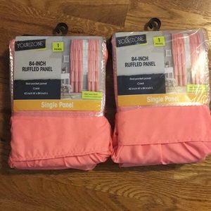 Never opened coral curtains